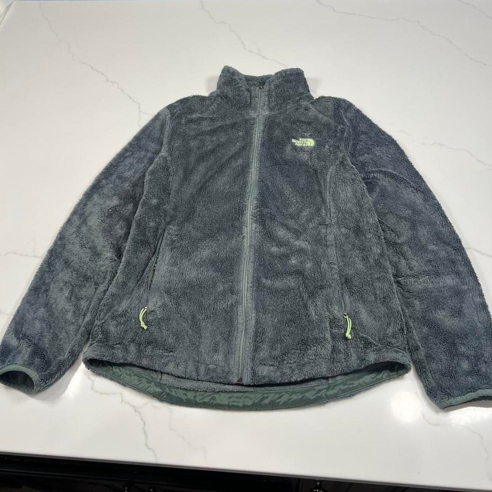 The North Face Osito Fleece Jacket Womens Medium Grey Full Zip High Pile Soft